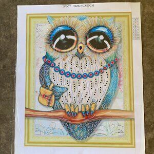 NEW - DIY Half Drill Owl Diamond Painting